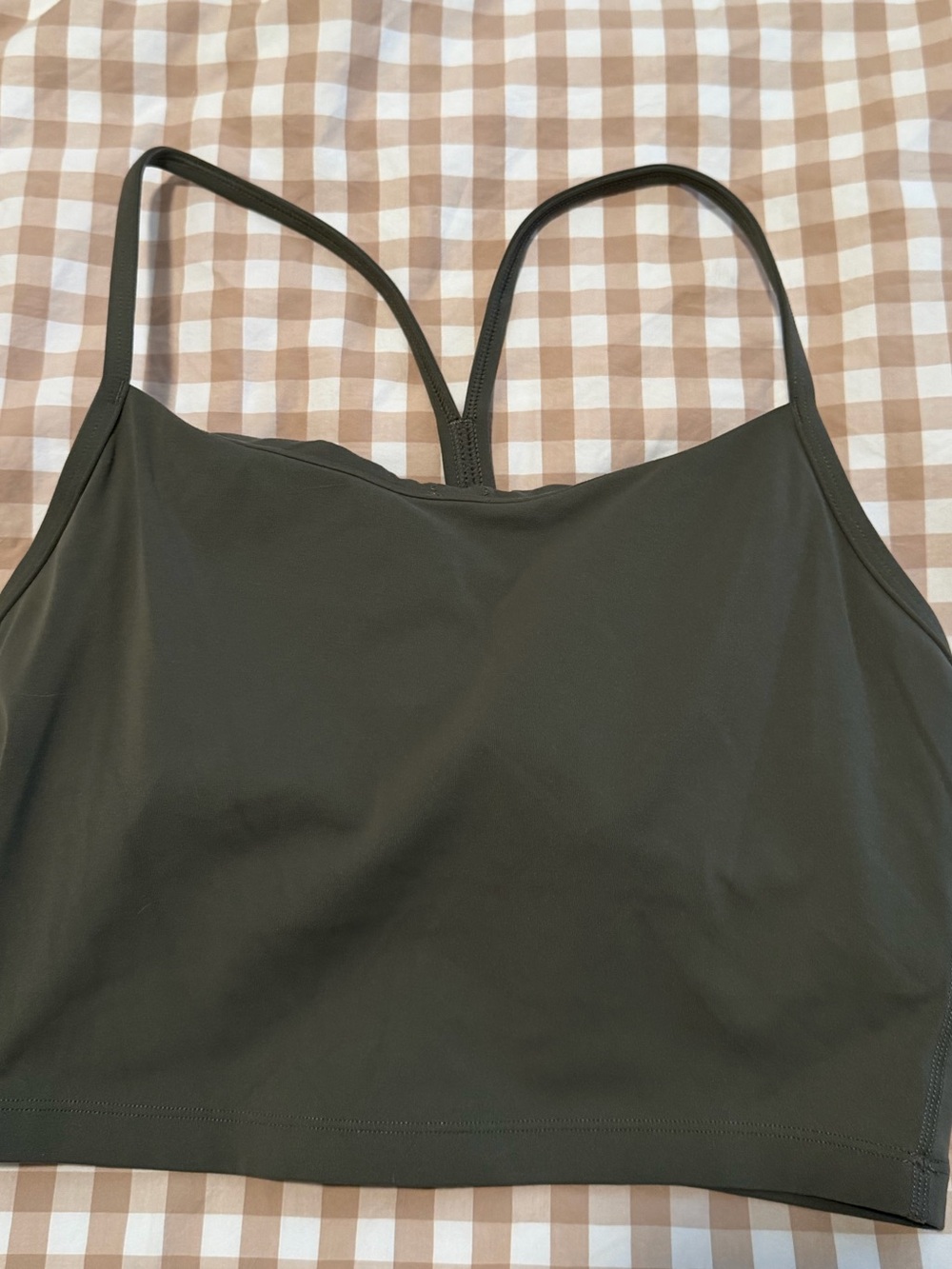 Crz yoga Olive Green Strappy Crop Top - Women Intimates & Sleepwear